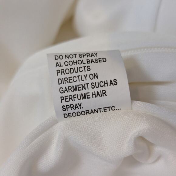 Ieena for Mac Duggal Sleeveless Crystal Scoop Neck Formal Wedding Dress White 2 - Picture 10 of 16